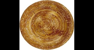 Schotel Rough Wash Terracotta 30x30xh4cm Rond Aardewerk