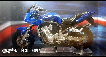 Yamaha Fazer 1000 (Blauw) (12 cm) 1/24 Atlas Superbikes - Modelmotor - Schaalmodel - Model motor - Miniatuurmotor - Miniatuur motor