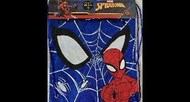 Trekkoordtas - Spiderman - Blauw Glow in the dark - Web & Mask