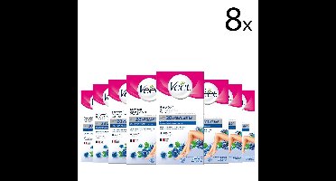 Veet Ontharingsstrips  - Benen & Lichaam - Gevoelige Huid - Easy-Gelwax - 40 stuks x8