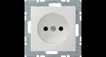Berker Enkel Stopcontact v.v. kinderbeveiliging Wit B1-B.3-B.7 (Te combineren met Berker S1 serie)