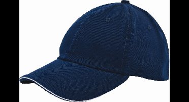Duo colour sandwich cap met gespsluiting - donkerblauw - baseball cap
