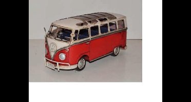 MadDeco - blikken volkswagen bus - bulli - T1 - samba - rood - officiële - licentie