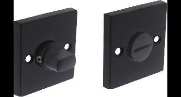 Intersteel Rozet toilet-/badkamersluiting vierkant groot mat zwart