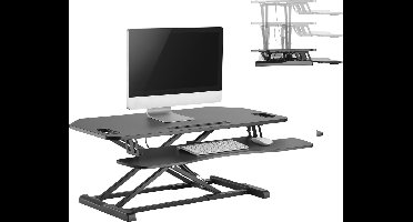 VDD Gaming - Monitor Verhoger - Monitorstandaard - Laptop Verhoger - Monitorverhoger - TV Verhoger - Beeldscherm verhoger - Laptopverhoger - Laptop Steun - Laptop Verhoger Ergonomisch - 94,5 x 30 cm - Zwart