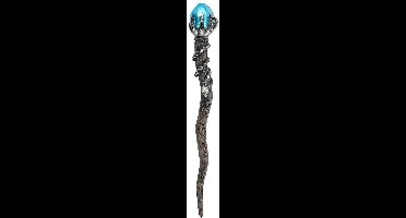 Something Different (Tover)staf Silver Claw with Blue Gem Bruin/Blauw