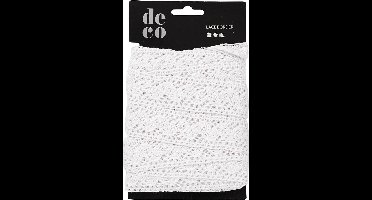 Creativ Company gehaakt kanten lint wit 10 meter - knutselmateriaal.