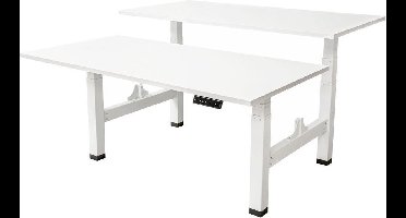 IVOL Elektrisch verstelbaar duo bureau 160x80 cm Two dual motor - Wit