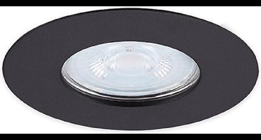 HOFTRONIC Bari - Waterdichte inbouwspot - LED - Rond zaagmaat 70mm - Zwart - Dimbaar - 5 Watt - 350 lumen - 230V - 4000K Neutraal wit - Verwisselbare GU10 - Plafondspots - Inbouwspot voor binnen - 2 jaar garantie