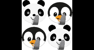 Tatkraft FRIENDS - Vrolijke Zelfklevende Kinder Ophanghaak Set - Wandhaakje - Wand Ophang Haak Kapstok Muurhaak - Deurhaak Zelfklevend - Extra Sterk Tot 5 KG - Set Van 4 Stuks