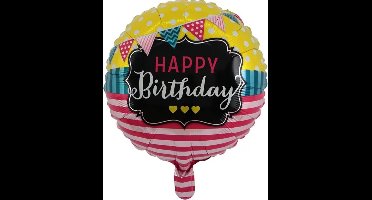 Folieballon happy birthday ballon 43cm