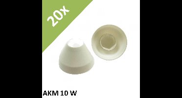 20x Fischer AKM 10 W Afdekkap beschermschroef completering pluggenafdekking