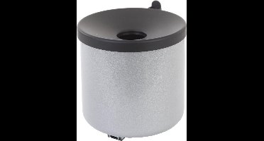 V-Part Vlamdovende wandasbak rond | Aluminium, Zwart