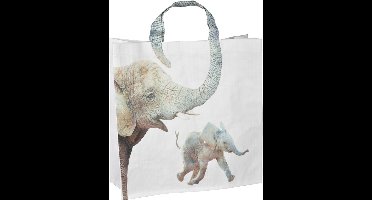 Esschert Design Shopper "Olifant met jong"