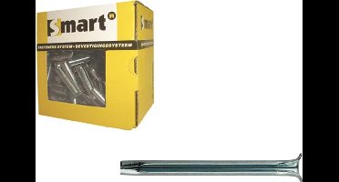SMART Spanhuls in Gehard Veerstaal - 6 x 80 mm - Verzinkt - 100 Stuks | Betrouwbare Bevestiging voor Diverse Toepassingen