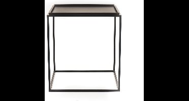 Zwart metalen bijzettaffel- 50x50x56cm-Housevitamin