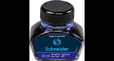 Schneider inktpotje - inhoud 33 ml - voor vulpennen - vulpen inkt - blauw - S-6913