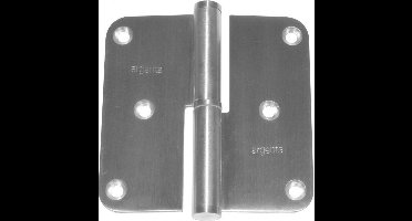 ARGENTA scharnier| kogelpaumelle |89 x 89 mm | ronde hoek | RVS | LINKS