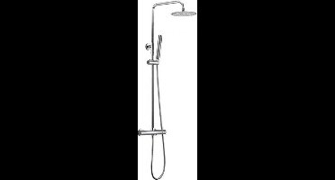 Twenty eco thermostatische regendoucheset opbouw rond chroom