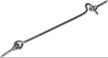 Windhaak 200 mm | zware uitvoering | verzinkt | Ø 6mm | met sluitoog