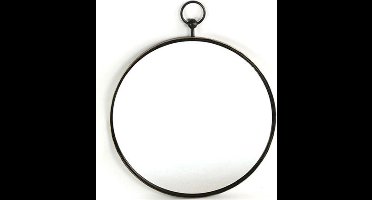 Ronde Hangspiegel met Zwart Frame Groot