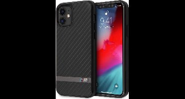 Zwart hoesje BMW - Backcover - iPhone 12 Mini - Carbon