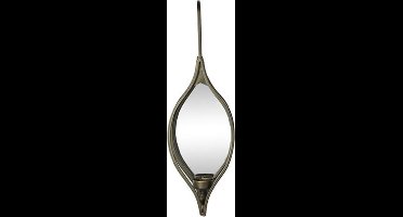 Non-branded Wandspiegel Dominic S 16 X 49,5 Cm Nikkel Grijs