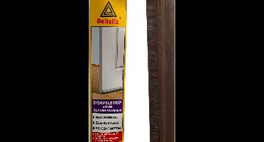 Deltafix.Tocht strip bruin met borstel zelfklevend 95 cm dorpelstrip.