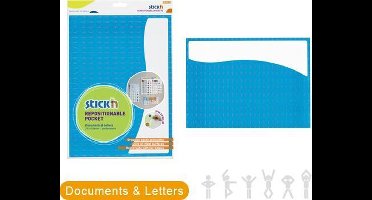 Stick'n Herpositioneerbare Tas - 231x318mm - Blauw