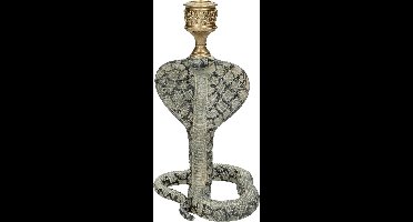 Wants&Needs Kandelaar Snake Polyresin Grijs 14 X 14 X 24