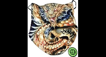 Design Biker sjaals - Biker-sjaal Draak met tribal schedel