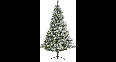 Everlands Imperial Pine Kunstkerstboom - 210 cm hoog - Met sneeuw – 380 LED lampjes