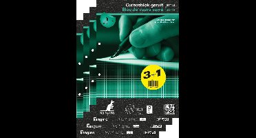 Kangaro cursusblok - A4 - ruit - 5x5mm - 90 grams - 2-gaats - K-5403-4