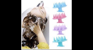 New Age Devi Siliconen Massage Haarborstel - Roze - Hoofdhuidmassage Borstel - Douche Borstel -Anti-Roos en Schilfers - Sterker Haar - Gezonde Hoofdhuid - Betere Doorbloeding - Massageborstel - Duopack