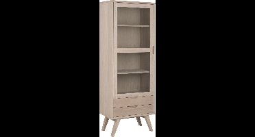 Giga Living Vitrinekast Annie - Naturel - 72x42x190cm