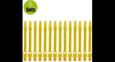 Aluminium Dart Shafts - Goud - Short - (5 Sets)