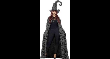 Smiffys - Deluxe Spellcaster Cape - Grijs