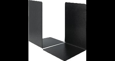 Westcott boekensteun - zwart - metaal - 130x240x140mm - 2 stuks - AC-E10242