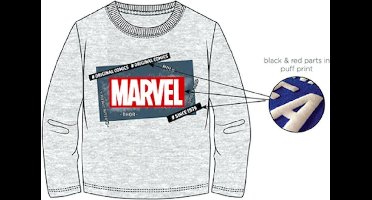 Marvel Comics t-shirt - grijs - Maat 116 / 6 jaar