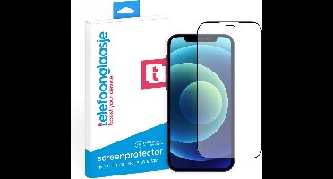 Telefoonglaasje - Screenprotector - Volledig Dekkend - Gehard Glas - Geschikt voor iPhone 12