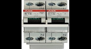 ABB fornuisgroep 2x230V - 2 automaten SN201 B16 - 1 fornuisbrug