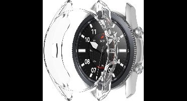 Screenprotector + Hoesje geschikt voor Samsung Watch 3 45mm - Volledige 360 Graden Bescherming