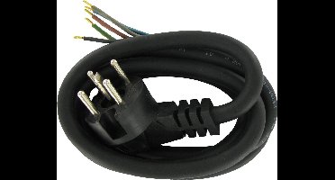 Kopp stekker Perilex 5-polig haaks + VMVL snoer 5x15mm² zwart