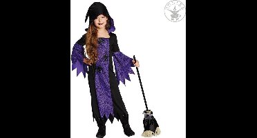 Halloween Verkleedjurkje Spinnen Meisje Zwart-Paars  - Maat 116