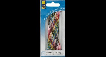 Vlechtgaren +/- 25 kleuren Sorbo - borduurgaren assorti - polyester