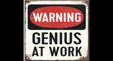 GENIUS AT WORK - Magneet '6x8cm'