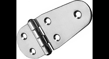 FES Marine RVS scharnier ongelijkzijdig 107x38x1,7mm - PER 2