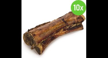 Beeztees Gedroogde Rundermergpijp 18-20 cm - hondensnack - 10 stuks