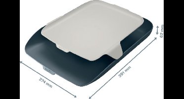 Leitz Cosy Brievenbak Met Organiser Voor Bureau  - Brievennbakjes Voor A4- En C4-Formaten  - Ideaal voor Thuiskantoor/Thuiswerken - Fluweel Grijs