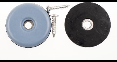 Verlofix Meubelglijder Schroef Diam.22mm Kunstst. Grijs 8stuks